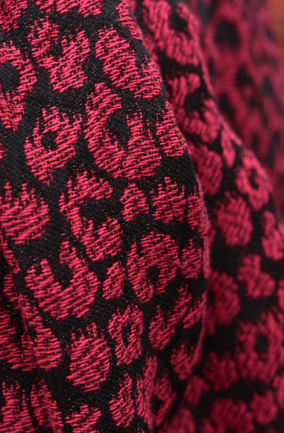YARO PUSSYCAT PUFFY BLACK RED MOULINE GLAM